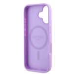 Калъф от Guess PU Grained Classic Logo MagSafe Case за iPhone 16 Purple - Image 5