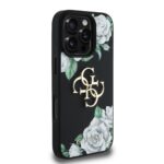 Калъф от Guess PU Grained Roses 4G Metal Logo Case за iPhone 16 Pro Black - Image 4