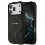 Калъф от 
Guess PU Leather 4G Colored Ring MagSafe Case за iPhone 17 Pro Black