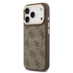 Калъф от 
Guess PU Leather 4G Gold Frame MagSafe Case за iPhone 17 Pro Brown - Image 2
