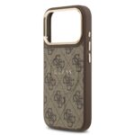 Калъф от 
Guess PU Leather 4G Gold Frame MagSafe Case за iPhone 17 Pro Brown - Image 5