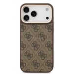 Калъф от 
Guess PU Leather 4G Gold Frame MagSafe Case за iPhone 17 Pro Max Brown - Image 3