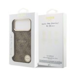 Калъф от 
Guess PU Leather 4G Gold Frame MagSafe Case за iPhone 17 Pro Max Brown - Image 7