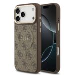 Калъф от 
Guess PU Leather 4G Gold Frame MagSafe Case за iPhone 17 Pro Max Brown