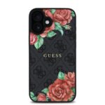 Калъф от Guess PU Leather 4G Roses MagSafe Case for iPhone 16 Black - Image 3