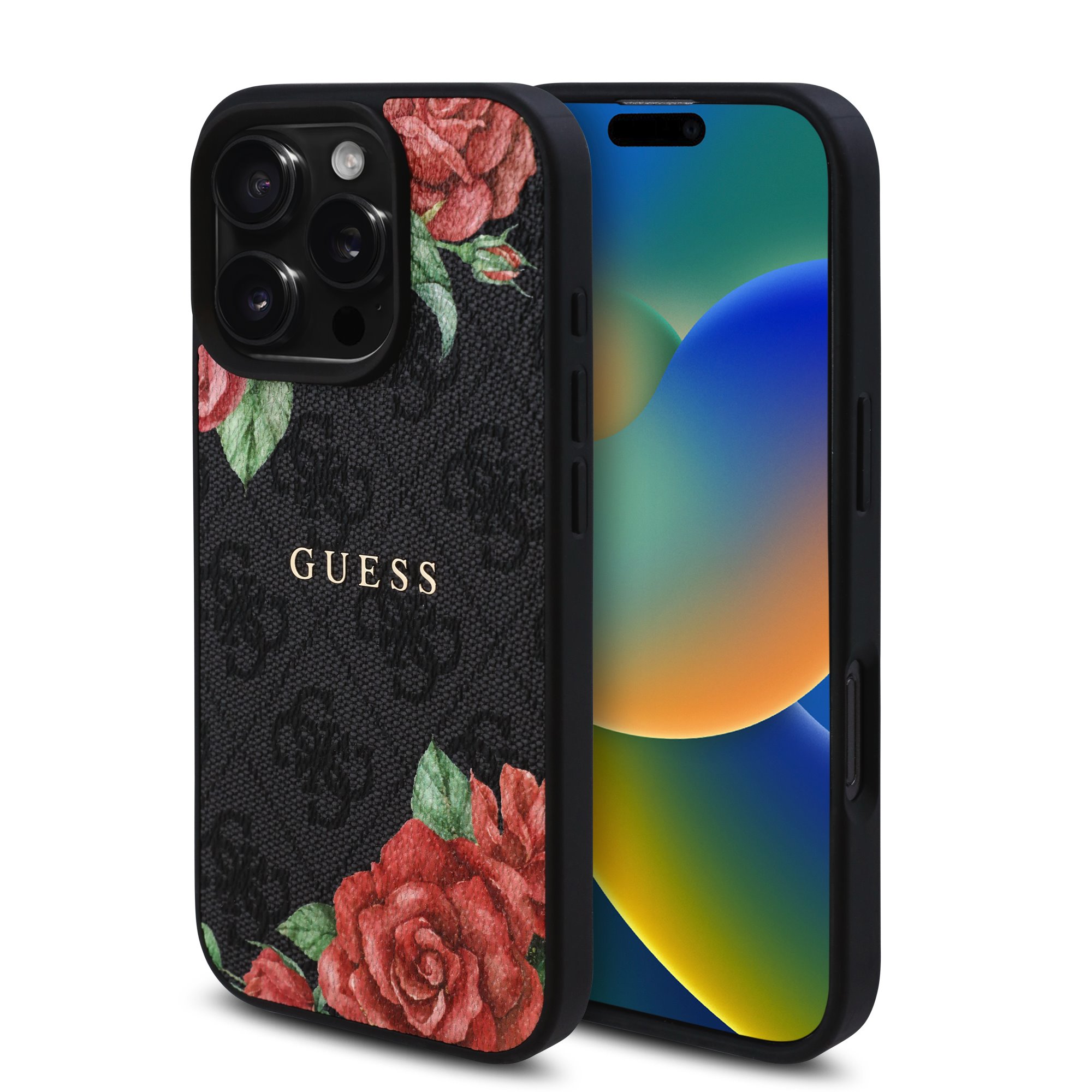 guess-pu-leather-4g-roses-magsafe-zadni-kryt-pro-iphone-16-pro-black_ie13447154.jpg Калъф от Guess PU Leather 4G Roses MagSafe Case за iPhone 16 Pro Black - Image 1