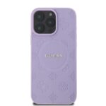 Калъф от Guess Saffiano Peony Stamp MagSafe Case за iPhone 16 Pro Purple - Image 2