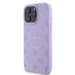 Калъф от Guess Saffiano Peony Stamp MagSafe Case за iPhone 16 Pro Purple - Image 3