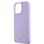 Калъф от Guess Saffiano Peony Stamp MagSafe Case за iPhone 16 Pro Purple - Image 4
