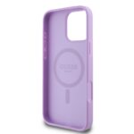 Калъф от Guess Saffiano Peony Stamp MagSafe Case за iPhone 16 Pro Purple - Image 5