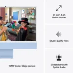 iMac 24 Retina 4.5K | M4 чип с 10 ядрен CPU и 10 ядрен GPU | 16GB памет | 256GB SSD - Blue - Image 3