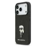 Калъф от 
Karl Lagerfeld Fixed Glitter Metal Ikonik Case за iPhone 17 Pro Black - Image 2