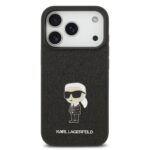 Калъф от 
Karl Lagerfeld Fixed Glitter Metal Ikonik Case за iPhone 17 Pro Black - Image 3