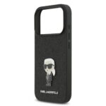Калъф от 
Karl Lagerfeld Fixed Glitter Metal Ikonik Case за iPhone 17 Pro Black - Image 5