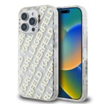 Калъф от Karl Lagerfeld IML Electroplated Repeated Logo Case за iPhone 16 Pro Max Gold