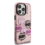 Калъф от Karl Lagerfeld IML Multi K&CH Heads Case за iPhone 16 Pro Pink - Image 4