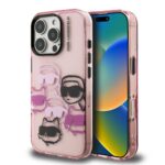 Калъф от Karl Lagerfeld IML Multi K&CH Heads Case за iPhone 16 Pro Pink