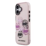 Калъф от 
Karl Lagerfeld IML Multi K&CH Heads Case за iPhone 17 Pink - Image 2