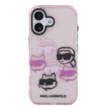 Калъф от 
Karl Lagerfeld IML Multi K&CH Heads Case за iPhone 17 Pink - Image 3