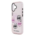Калъф от 
Karl Lagerfeld IML Multi K&CH Heads Case за iPhone 17 Pink - Image 5