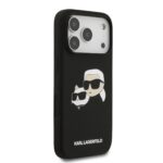Калъф от 
Karl Lagerfeld Liquid Silicone Double Heads MagSafe Case за iPhone 17 Pro Black - Image 4