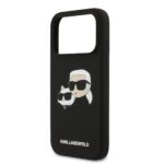 Калъф от 
Karl Lagerfeld Liquid Silicone Double Heads MagSafe Case за iPhone 17 Pro Black - Image 5