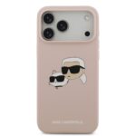 Калъф от 
Karl Lagerfeld Liquid Silicone Double Heads MagSafe Case за iPhone 17 Pro Max Pink - Image 3