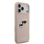 Калъф от 
Karl Lagerfeld Liquid Silicone Double Heads MagSafe Case за iPhone 17 Pro Max Pink - Image 4