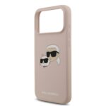 Калъф от 
Karl Lagerfeld Liquid Silicone Double Heads MagSafe Case за iPhone 17 Pro Max Pink - Image 5
