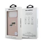 Калъф от 
Karl Lagerfeld Liquid Silicone Double Heads MagSafe Case за iPhone 17 Pro Max Pink - Image 7