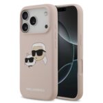 Калъф от
Karl Lagerfeld Liquid Silicone Double Heads MagSafe Case за iPhone 17 Pro Pink