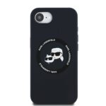 Калъф от 
Karl Lagerfeld Liquid Silicone K&CH Heads MagSafe Case за iPhone 16e Black - Image 3