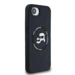 Калъф от 
Karl Lagerfeld Liquid Silicone K&CH Heads MagSafe Case за iPhone 16e Black - Image 4