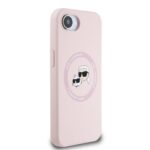 Калъф от 
Karl Lagerfeld Liquid Silicone K&CH Heads MagSafe Case за iPhone 16e Pink - Image 4