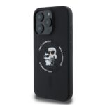 Калъф от 
Karl Lagerfeld Liquid Silicone Karl and Choupette MagSafe за iPhone 16 Pro Black - Image 3