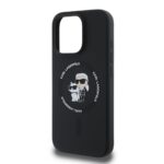 Калъф от 
Karl Lagerfeld Liquid Silicone Karl and Choupette MagSafe за iPhone 16 Pro Black - Image 4