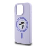 Калъф от 
Karl Lagerfeld Liquid Silicone Karl and Choupette MagSafe за iPhone 16 Pro Purple - Image 4