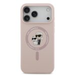 Калъф от 
Karl Lagerfeld Liquid Silicone Karl and Choupette MagSafe Case за iPhone 17 Pro Max Pink - Image 3