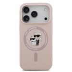 Калъф от Karl Lagerfeld Liquid Silicone Karl and Choupette MagSafe Case за iPhone 17 Pro Pink - Image 3