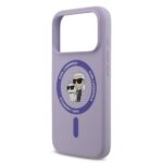 Калъф от 
Karl Lagerfeld Liquid Silicone Karl and Choupette MagSafe Case for iPhone 17 Pro Purple - Image 5