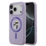 Калъф от 
Karl Lagerfeld Liquid Silicone Karl and Choupette MagSafe Case for iPhone 17 Pro Purple