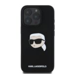 Калъф от 
Karl Lagerfeld Liquid Silicone Karl Head MagSafe за iPhone 16 Pro Black - Image 2