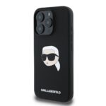 Калъф от 
Karl Lagerfeld Liquid Silicone Karl Head MagSafe за iPhone 16 Pro Black - Image 3