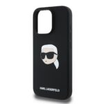 Калъф от 
Karl Lagerfeld Liquid Silicone Karl Head MagSafe за iPhone 16 Pro Black - Image 4