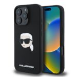 Калъф от 
Karl Lagerfeld Liquid Silicone Karl Head MagSafe за iPhone 16 Pro Black