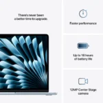 Apple 13-inch MacBook Air Apple M4 chip with 10-core CPU and 10-core GPU, 512GB, 24GB Ram - Blue - Image 6