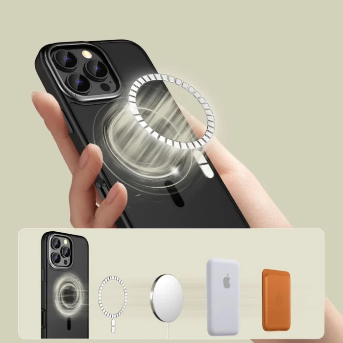 Калъф от Tech-Protect
MagEdge MagSafe iPhone 16 Pro
 - Semi-Transparent - Image 3