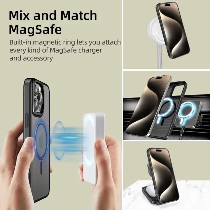 Калъф от Tech-Protect
MagEdge MagSafe iPhone 16 Pro
 - Semi-Transparent - Image 4