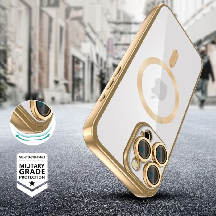 Калъф от Tech-Protect MagFlex MagSafe
 за iPhone 16 Pro Max - Gold - Image 3