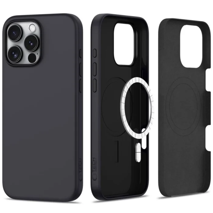 Калъф от Tech-
Protect Silicone MagSafe Case за iPhone 16 Pro Max - Black - Image 1